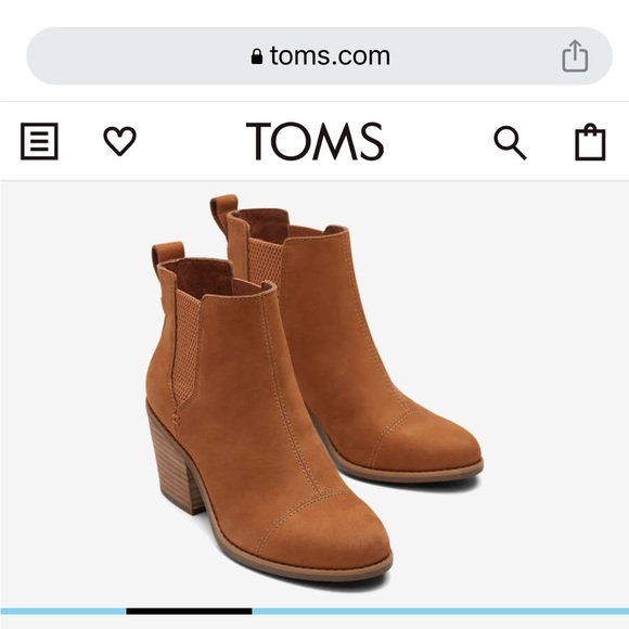 Toms size 7 women’s boots with heel. Tan colour - Picture 5 of 7